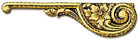 Decorative woodcut in golden colors
